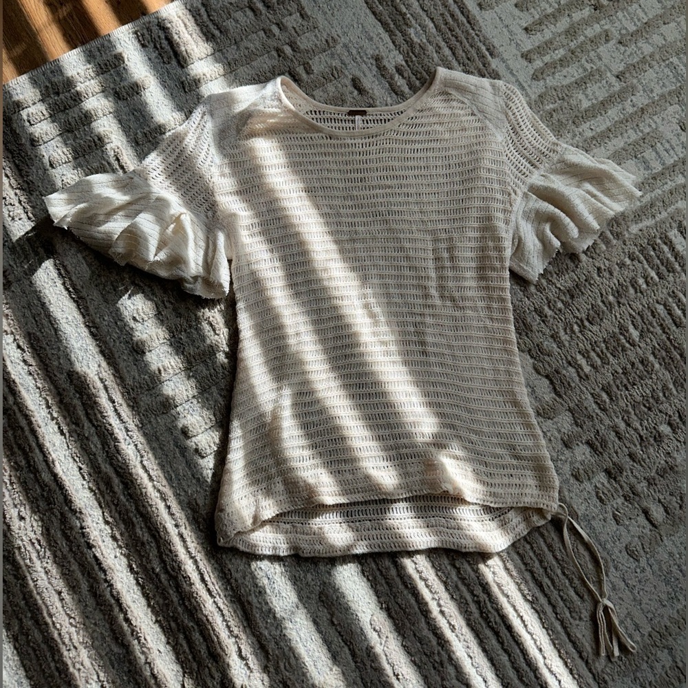 Free People woven knit blouse